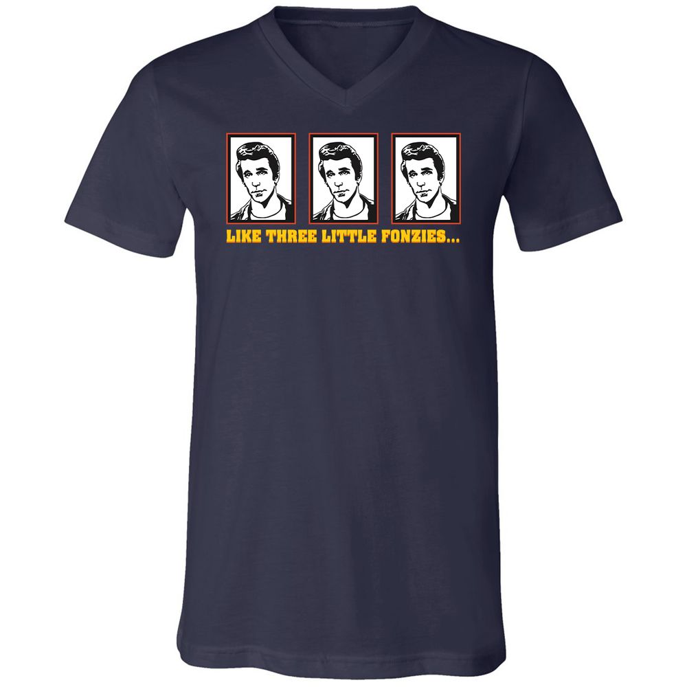 Unisex V-Neck T-Shirt - 62GSQDCQ - Navy - 2