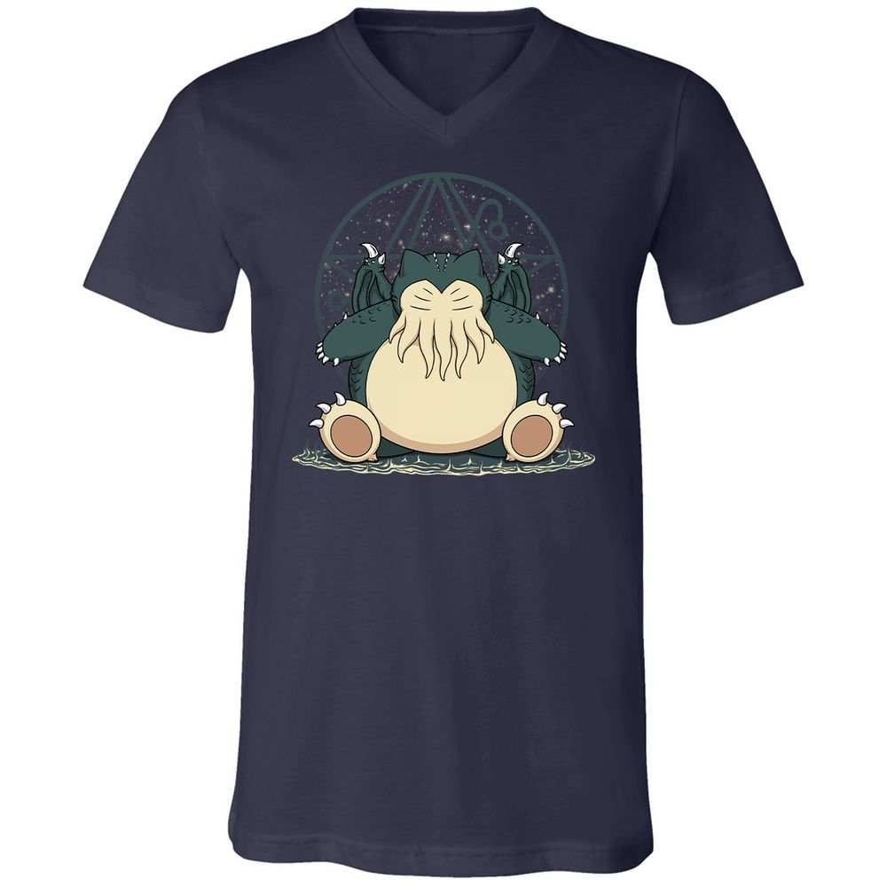 Unisex V-Neck T-Shirt - JVD1WJFV - Navy - 2