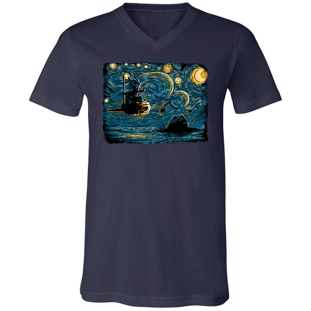 Unisex V-Neck T-Shirt - GSEEQPRU - Navy - 2