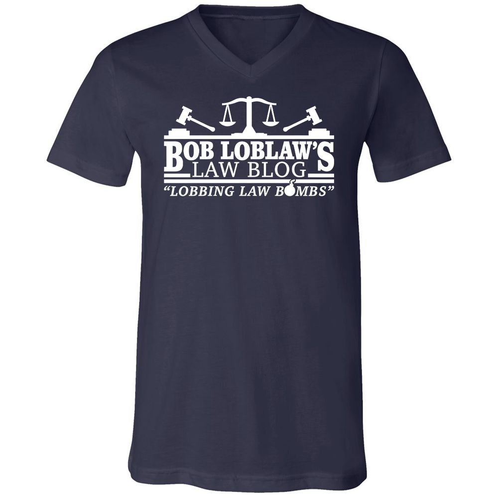 Unisex V-Neck T-Shirt - 9TFJB3ER - Navy - 2