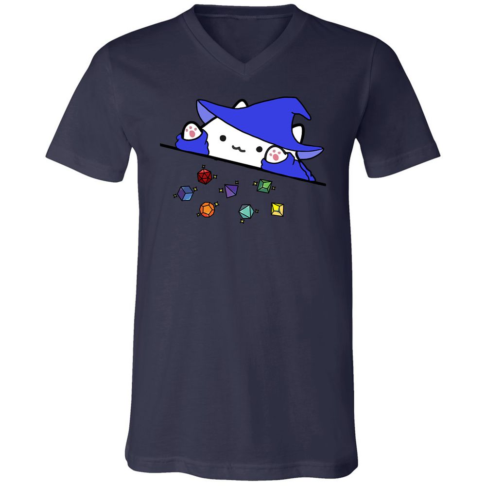 Unisex V-Neck T-Shirt - ZUYVRRDU - Navy - 2