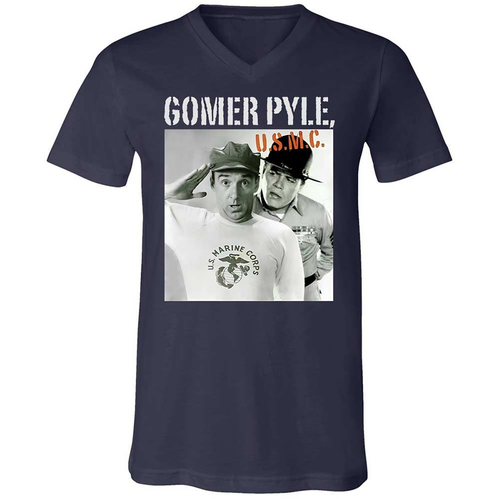 Unisex V-Neck T-Shirt - AB1K4EEC - Navy - 2