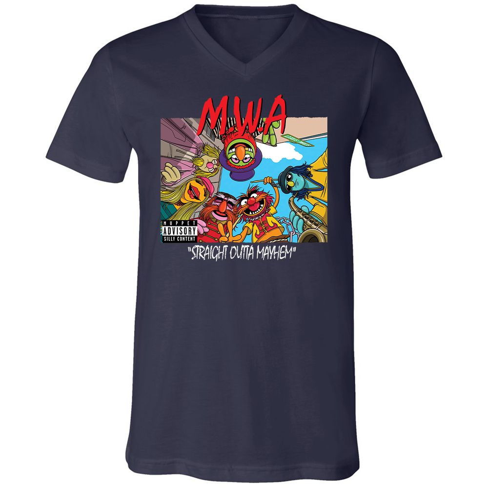 Unisex V-Neck T-Shirt - ARF284MN - Navy - 2