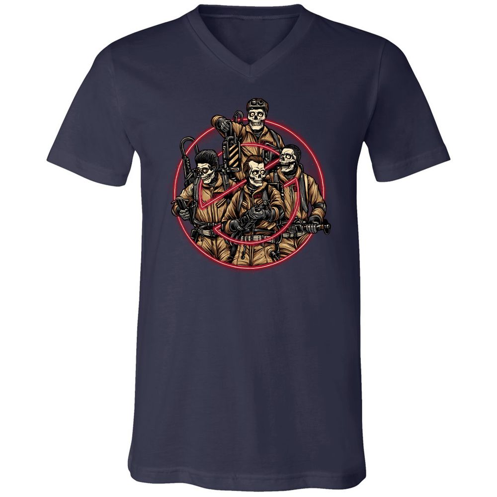 Unisex V-Neck T-Shirt - STEKUBZJ - Navy - 2