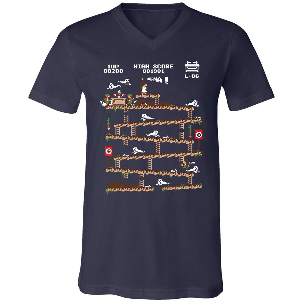 Unisex V-Neck T-Shirt - 34H8G4Y3 - Navy - 2