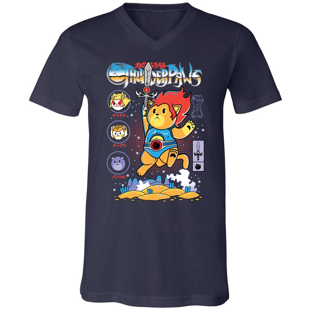 Unisex V-Neck T-Shirt - KFGYZAA2 - Navy - 2