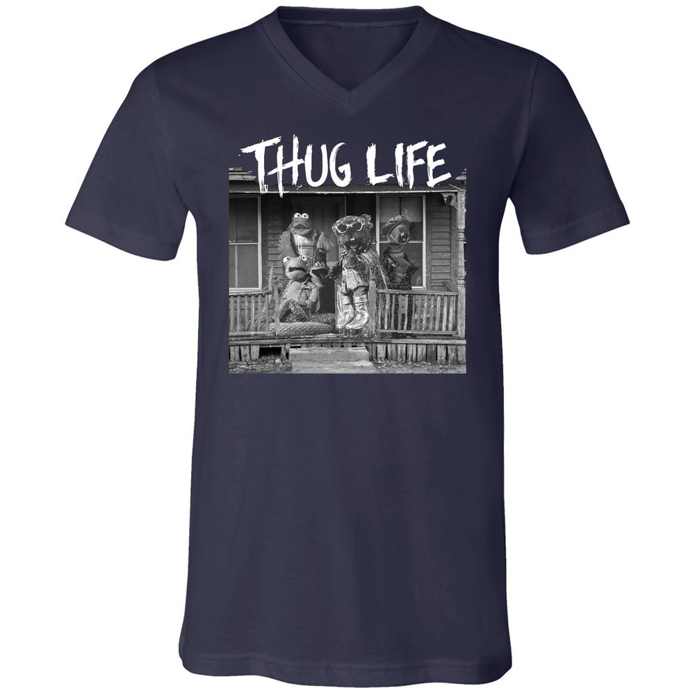 Unisex V-Neck T-Shirt - F7N6MEUM - Navy - 2
