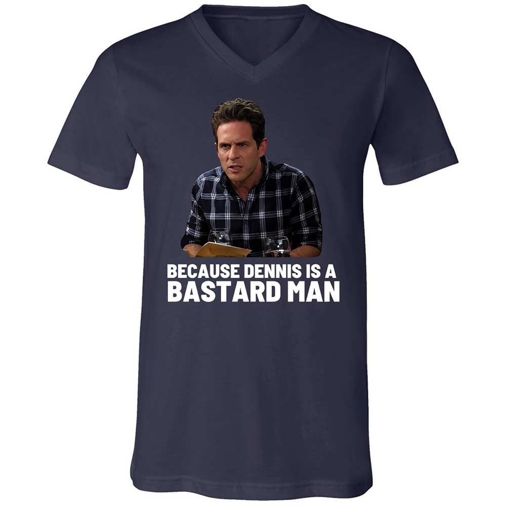 Unisex V-Neck T-Shirt - 2BV5YD9Z - Navy - 2