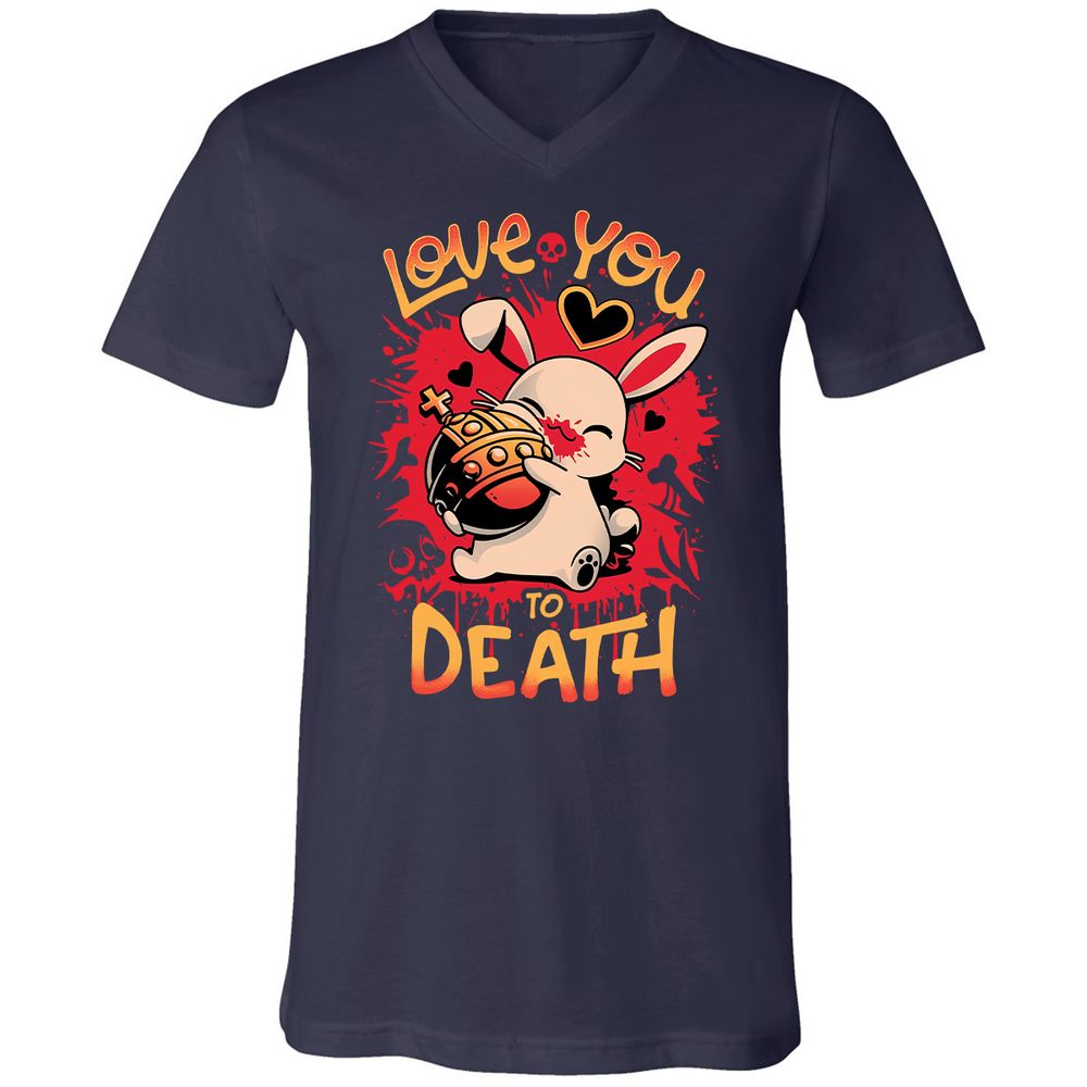 Unisex V-Neck T-Shirt - YKB24ZBM - Navy - 2