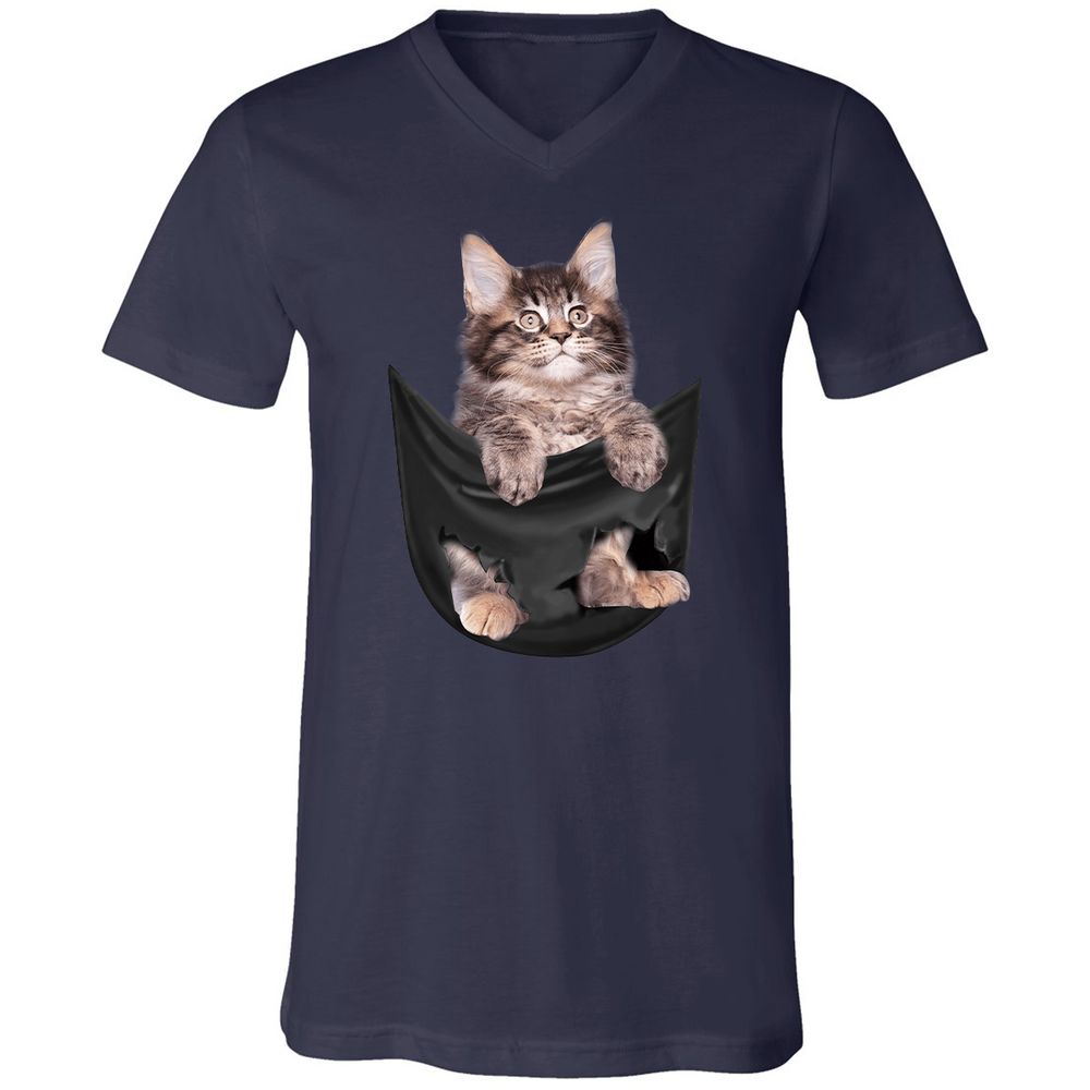 Unisex V-Neck T-Shirt - Q3LY4MY1 - Navy - 2
