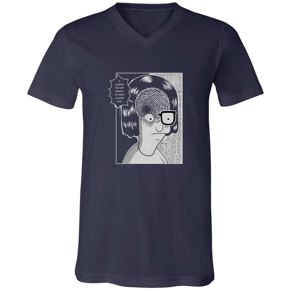Unisex V-Neck T-Shirt - RB4SACDK - Navy - 2