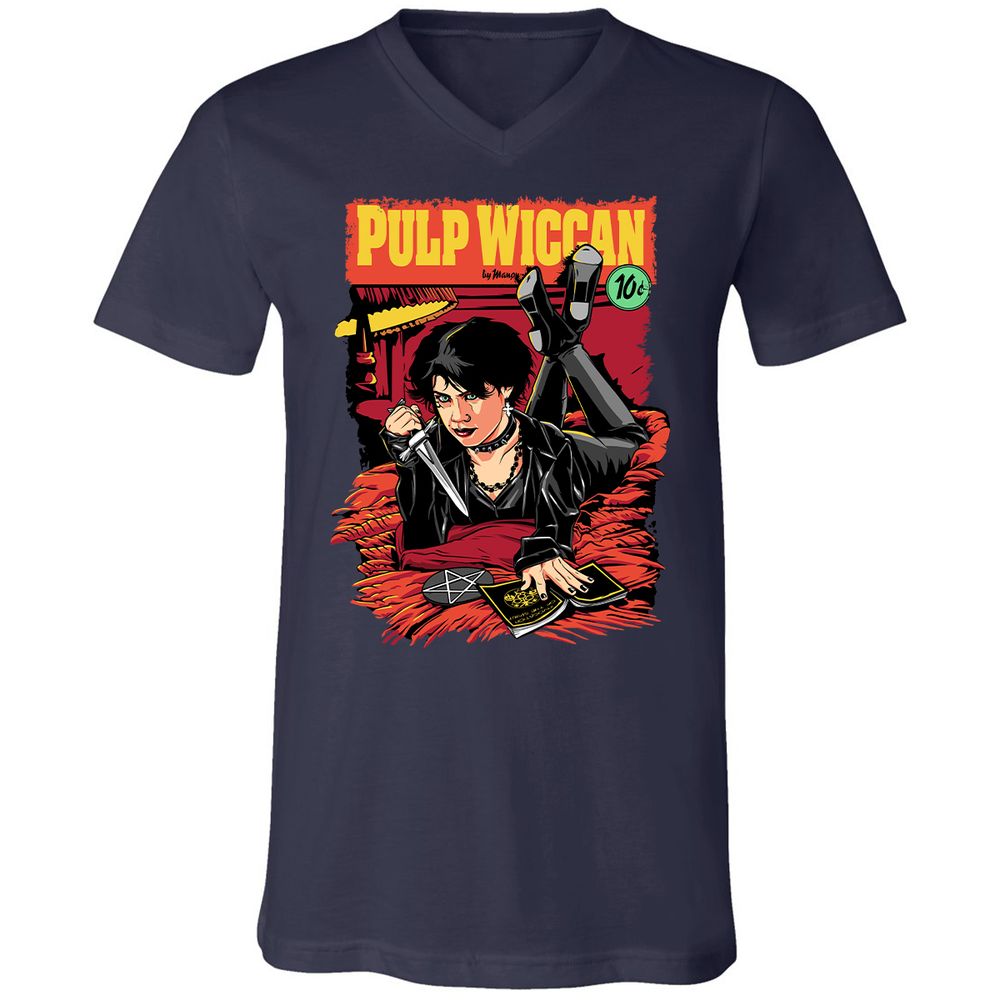 Unisex V-Neck T-Shirt - VD9F4Y1Z - Navy - 2