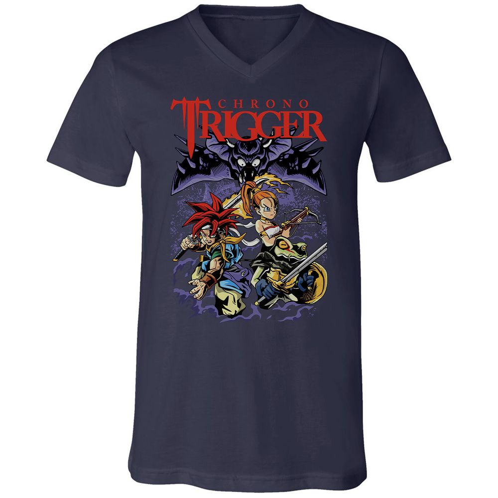 Unisex V-Neck T-Shirt - 33VALD8P - Navy - 2