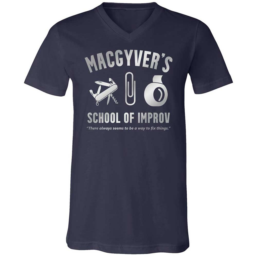 Unisex V-Neck T-Shirt - 9FSAMHCT - Navy - 2