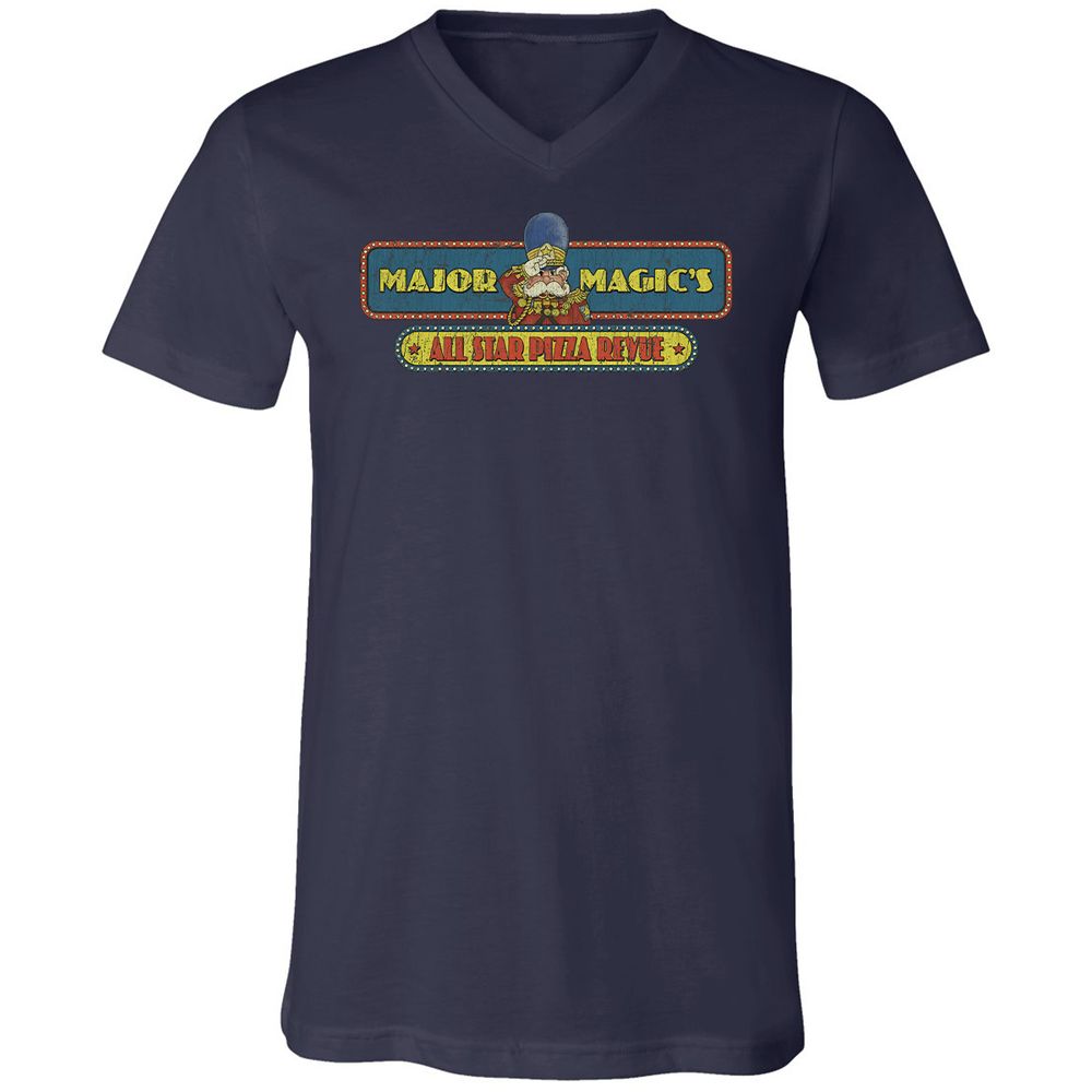 Unisex V-Neck T-Shirt - GCH9EYST - Navy - 2