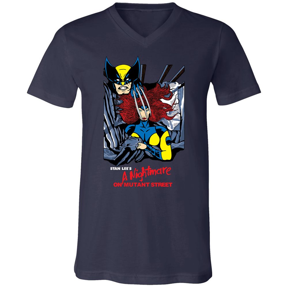 Unisex V-Neck T-Shirt - 52B77CT3 - Navy - 2