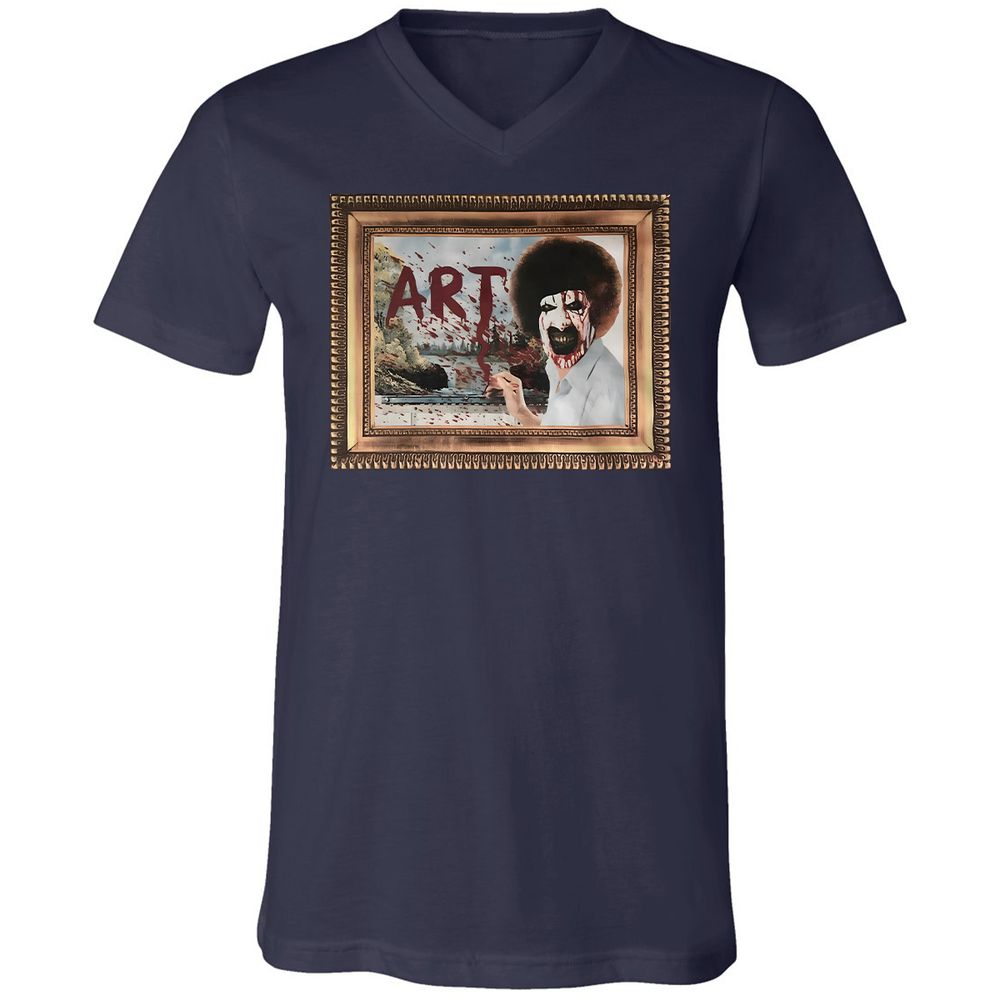 Unisex V-Neck T-Shirt - BWV4E9M1 - Navy - 2