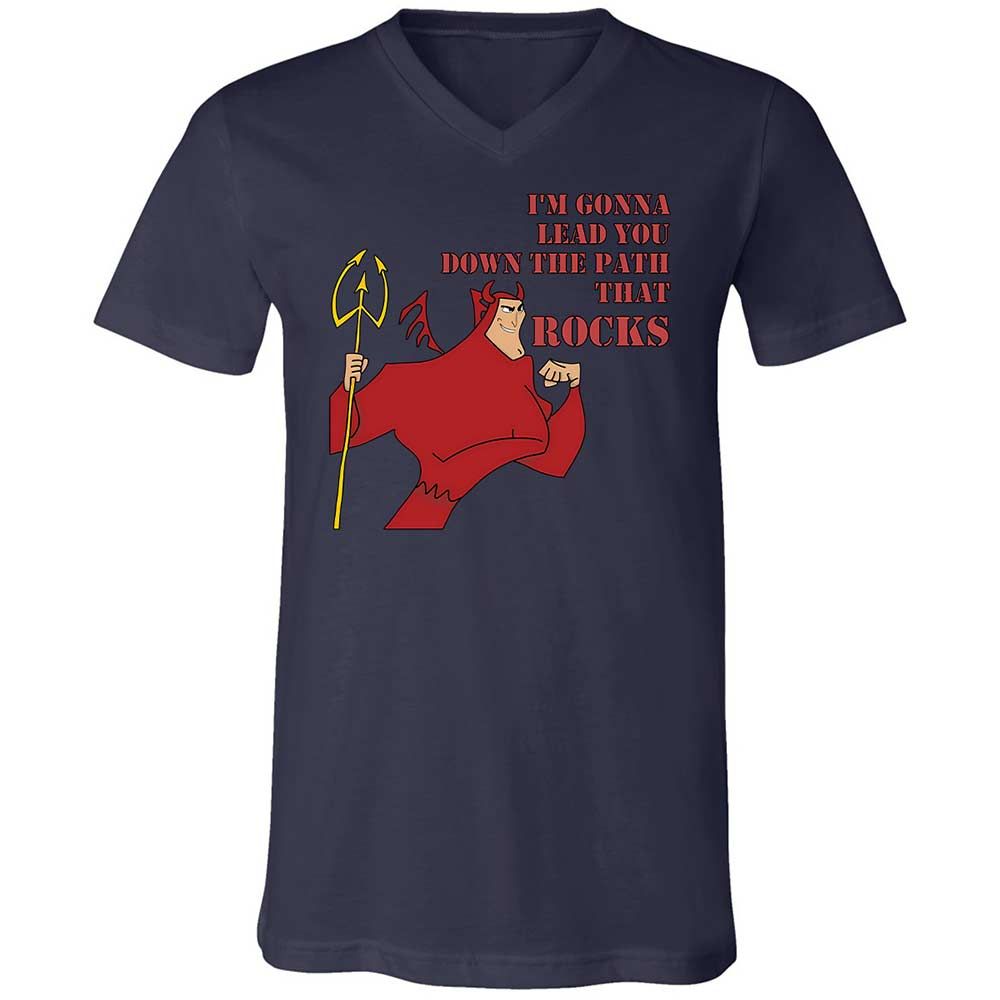 Unisex V-Neck T-Shirt - 7NCTY8E4 - Navy - 2