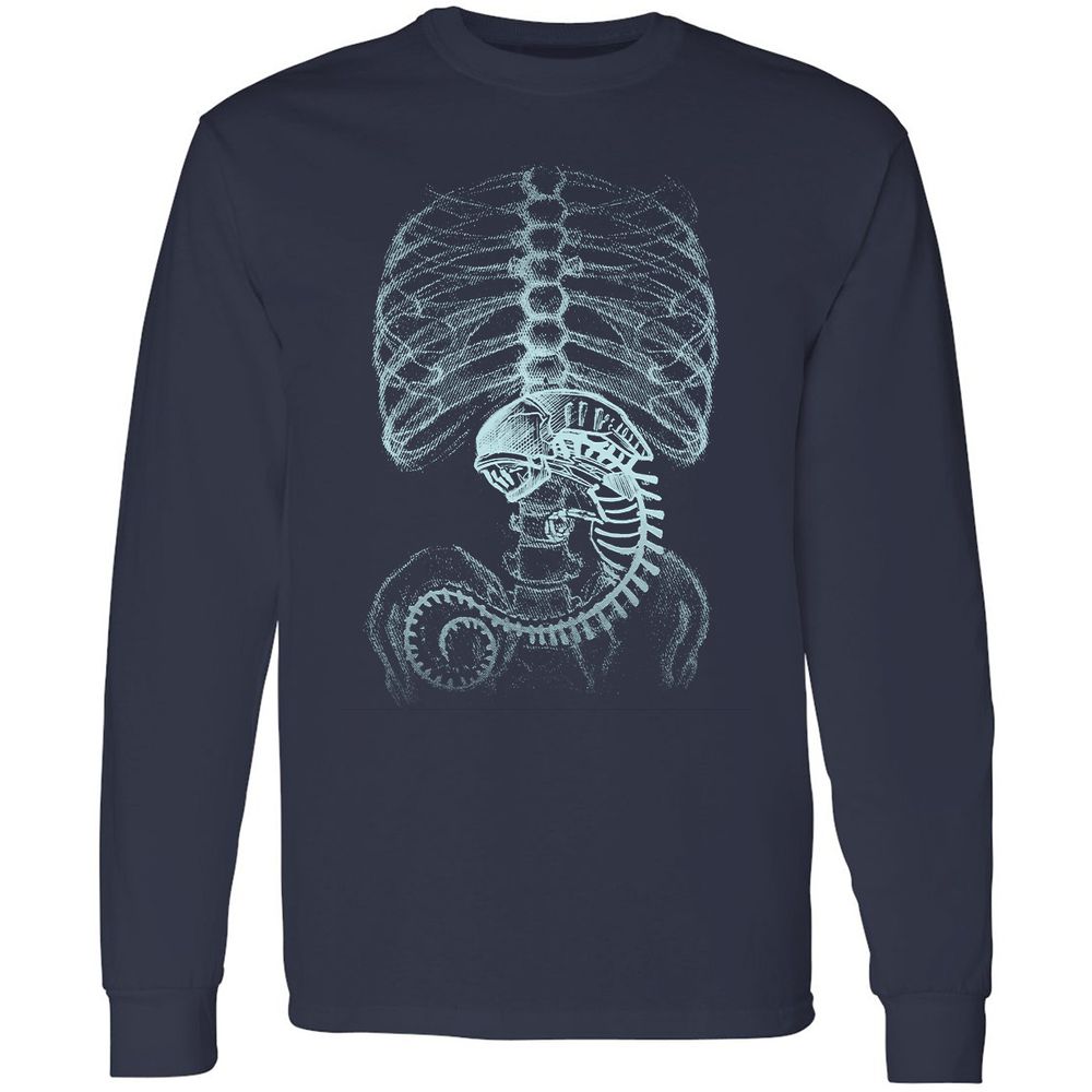 Long Sleeve T-Shirt - M89BJKB4 - Navy - 2
