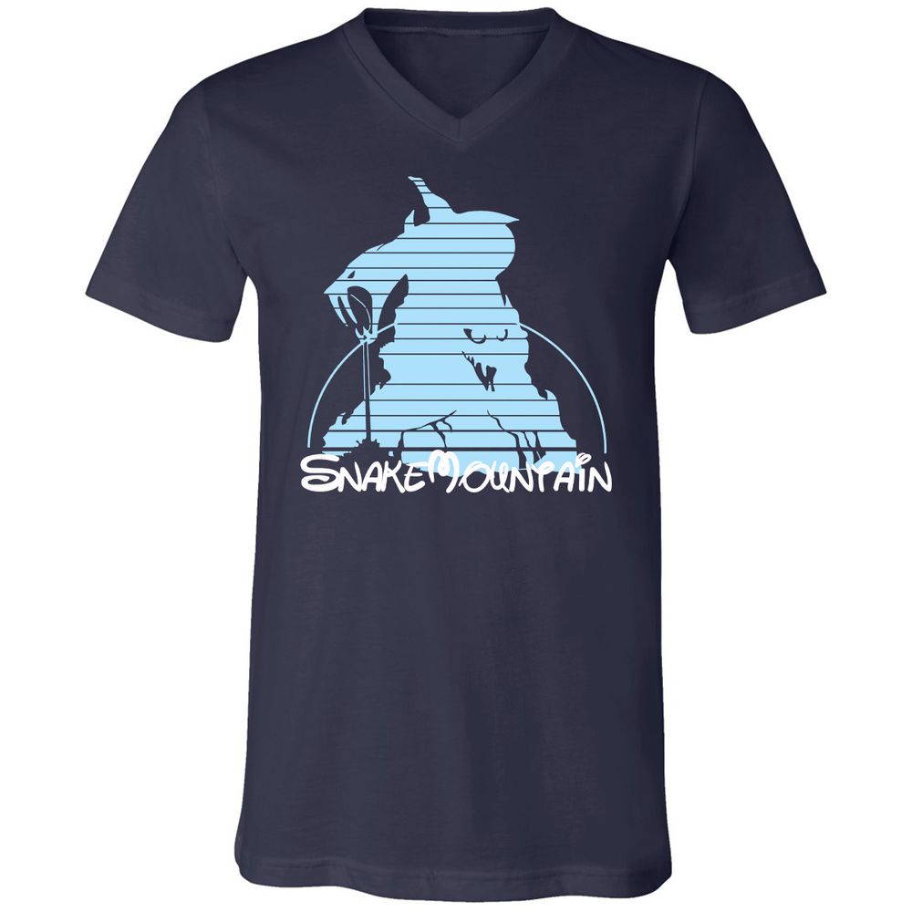 Unisex V-Neck T-Shirt - 6XKA2UXM - Navy - 2