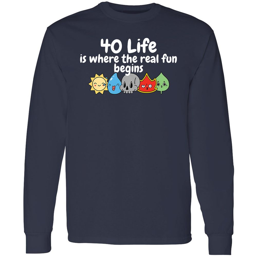 Long Sleeve T-Shirt - 1H3CDHEB - Navy - 2
