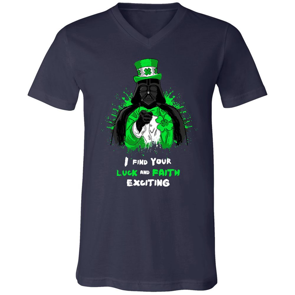 Unisex V-Neck T-Shirt - AVUAW3U3 - Navy - 2