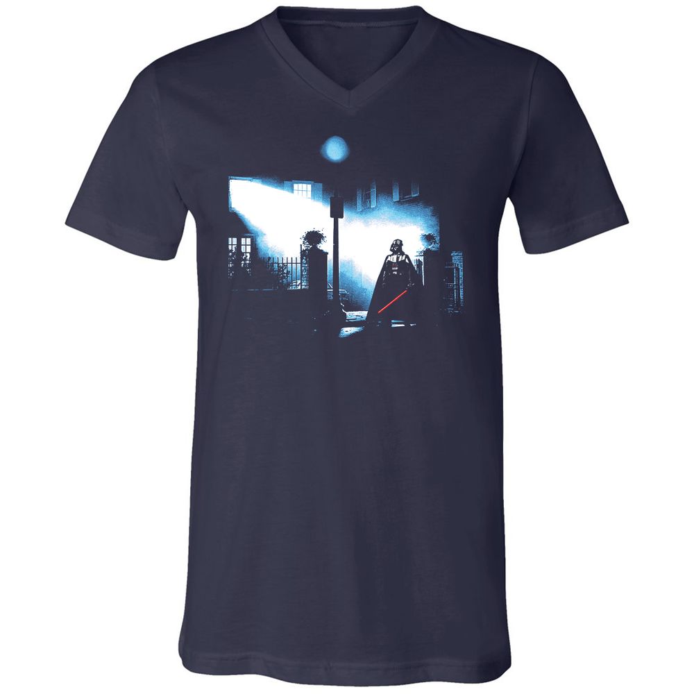 Unisex V-Neck T-Shirt - UUQEGEXK - Navy - 2