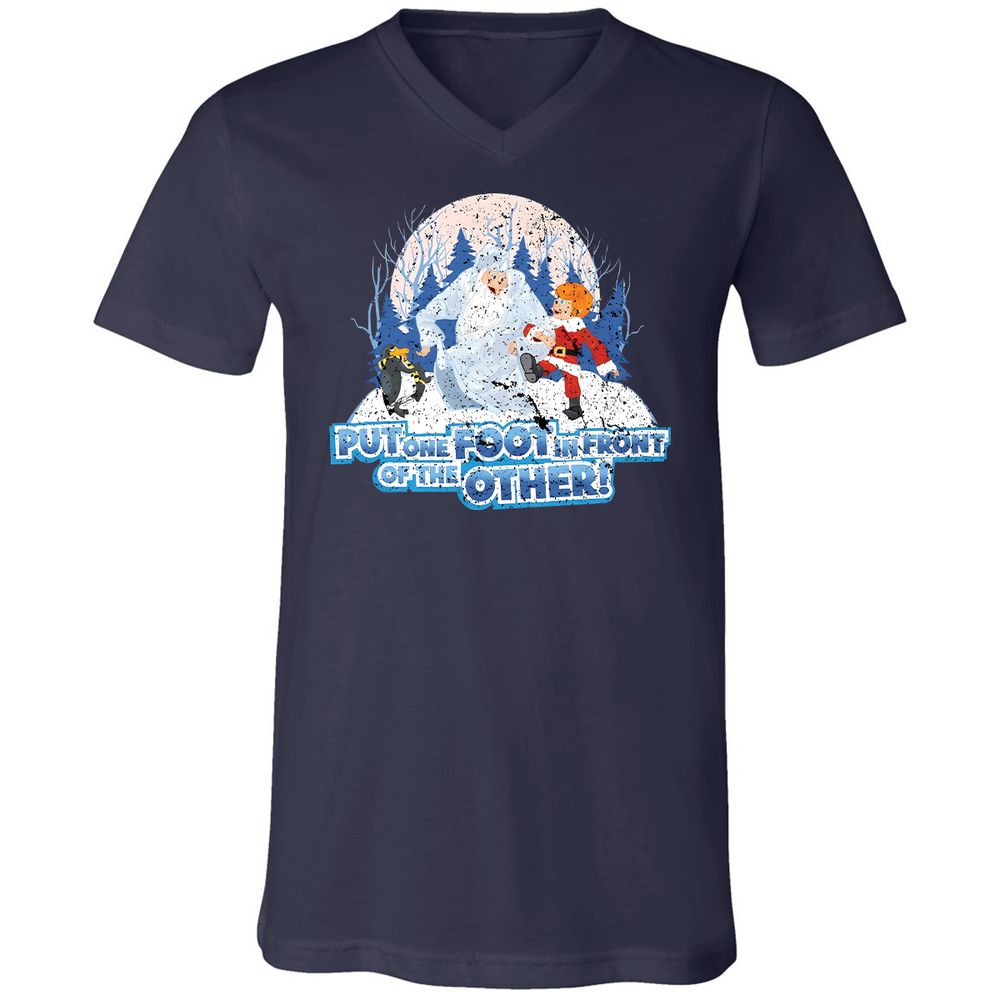 Unisex V-Neck T-Shirt - ZPJZFKX9 - Navy - 2