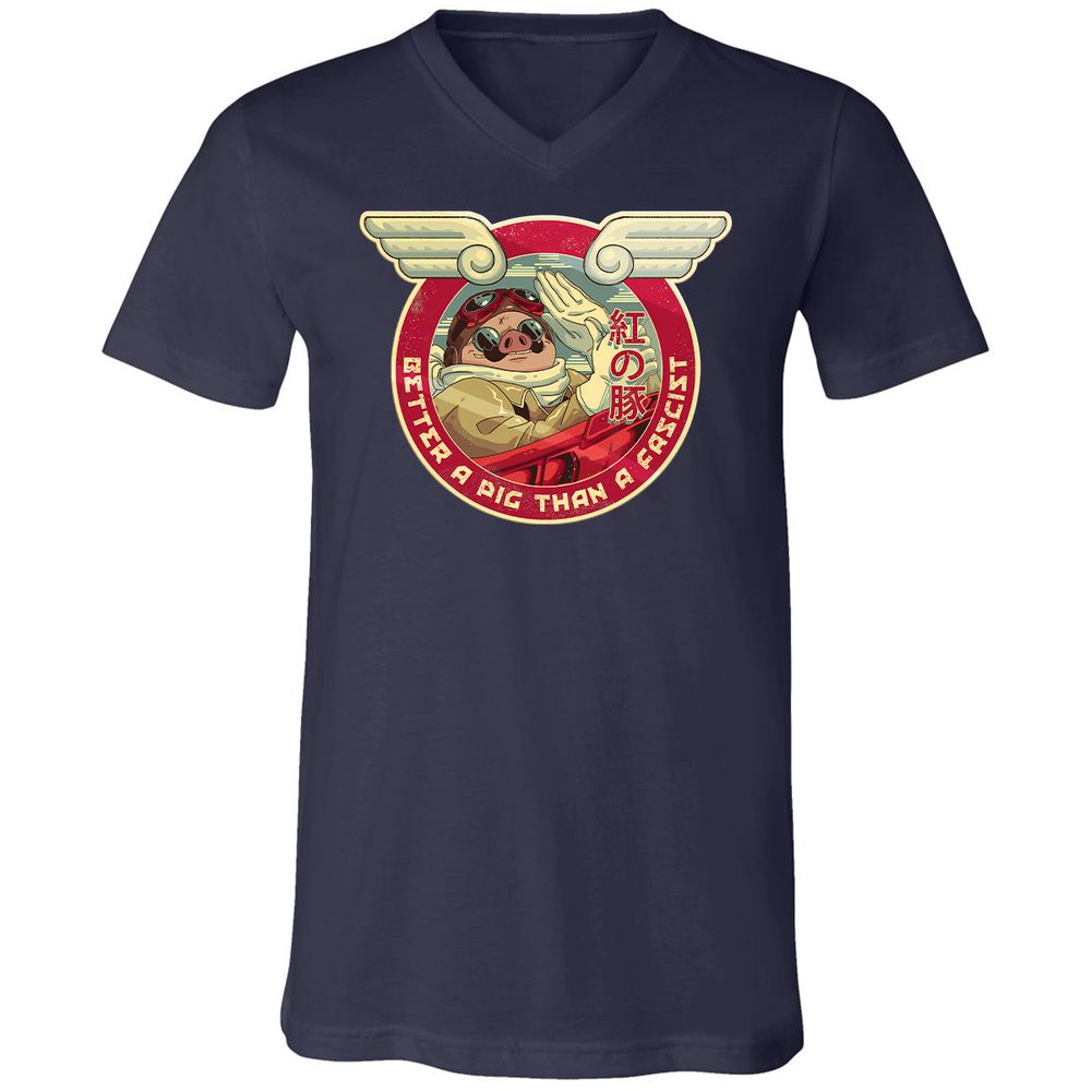 Unisex V-Neck T-Shirt - E2VGW65X - Navy - 2