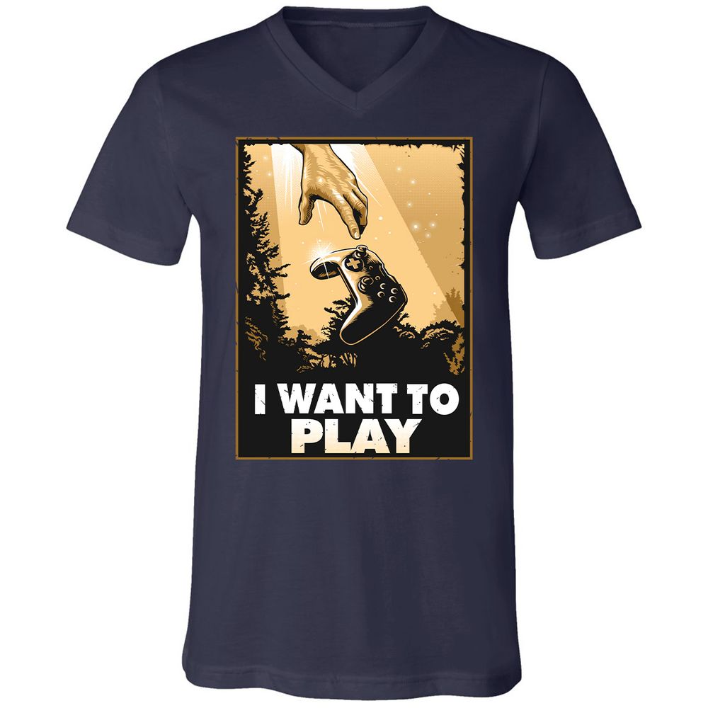 Unisex V-Neck T-Shirt - MPCLFU3J - Navy - 2