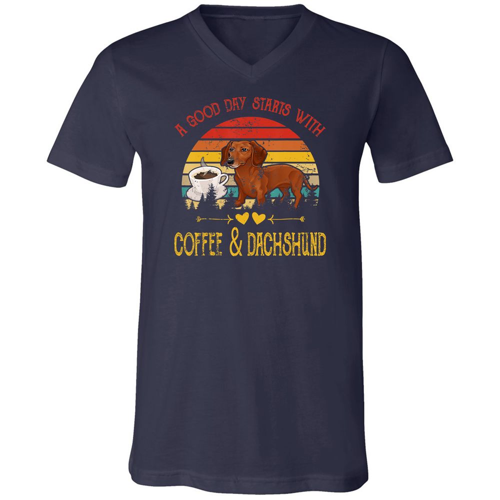 Unisex V-Neck T-Shirt - Y6U5B1AL - Navy - 2