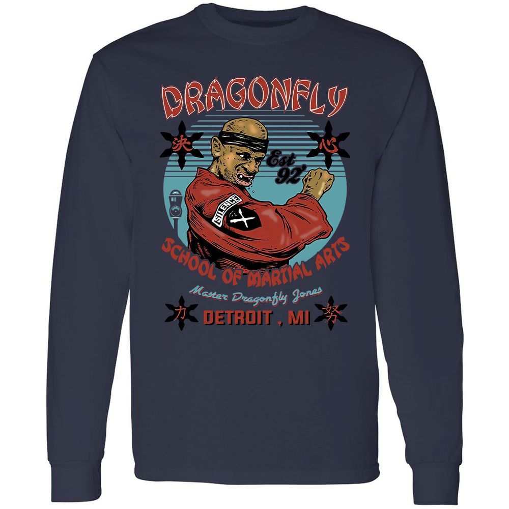 Long Sleeve T-Shirt - LM9KY8XR - Navy - 2