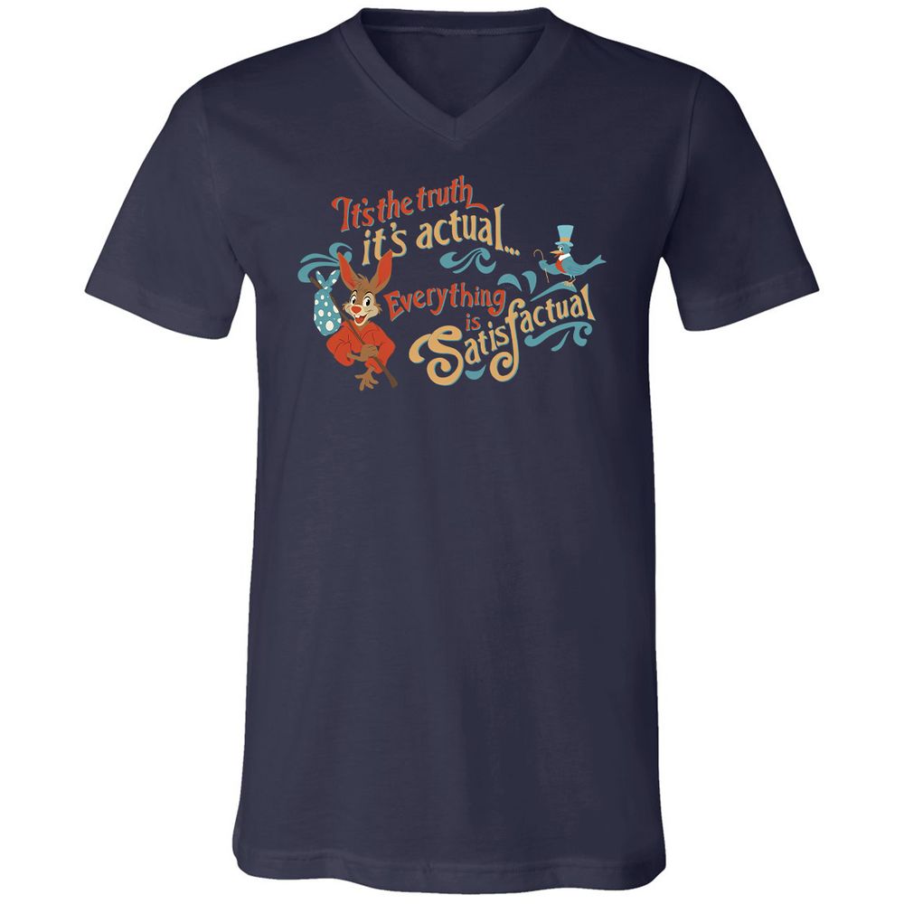 Unisex V-Neck T-Shirt - PQ3GBXTH - Navy - 2
