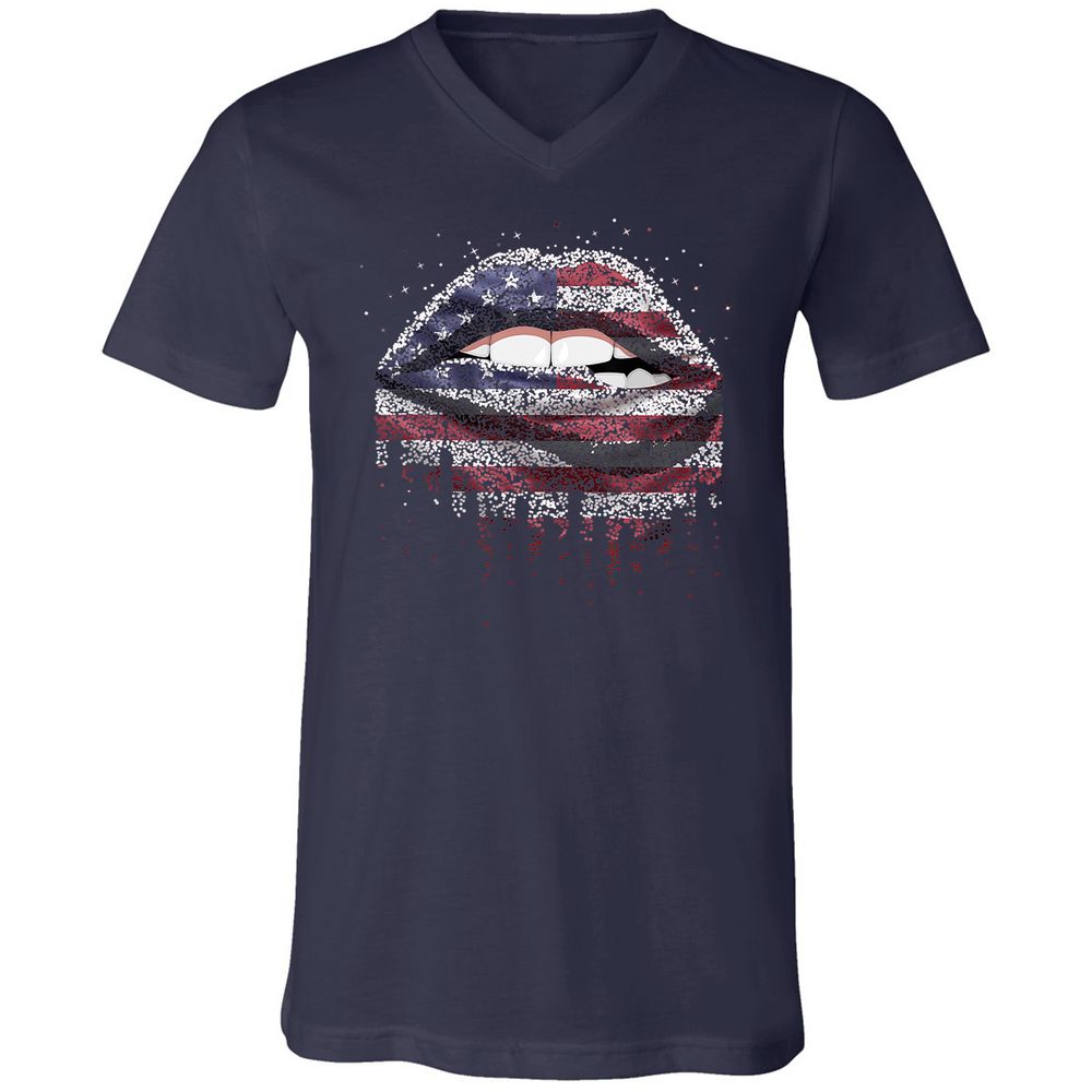 Unisex V-Neck T-Shirt - VAPHYMMY - Navy - 2
