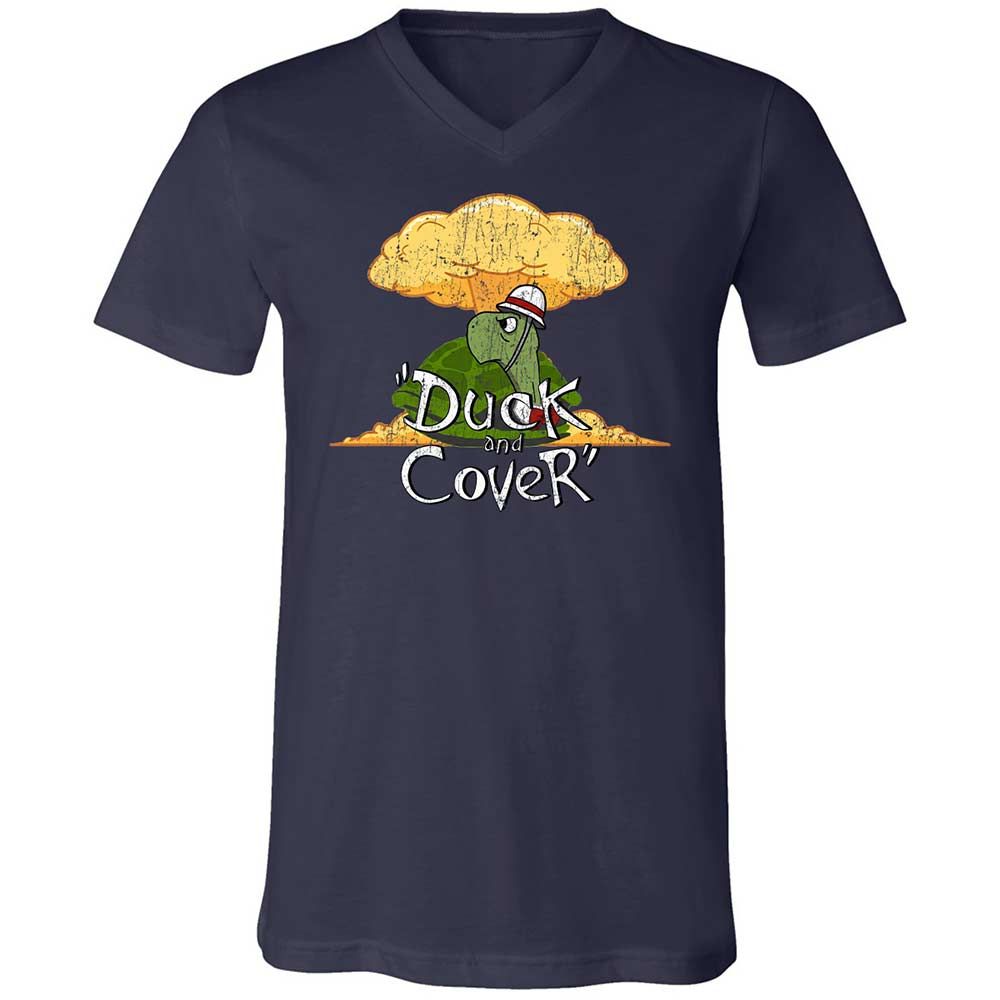 Unisex V-Neck T-Shirt - 36XJ19J9 - Navy - 2
