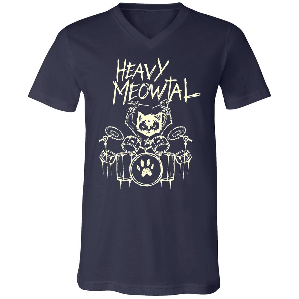 Unisex V-Neck T-Shirt - RU8Q6WCU - Navy - 2