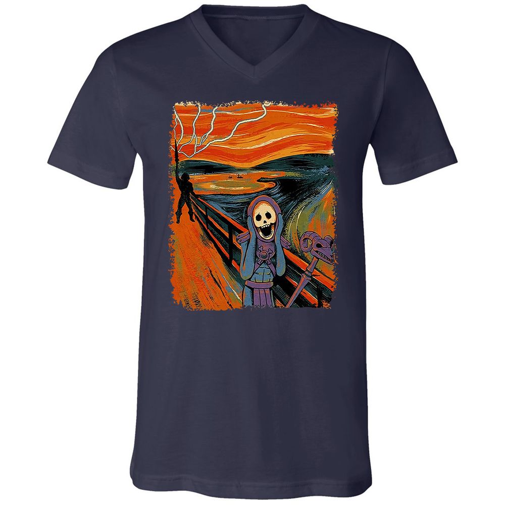 Unisex V-Neck T-Shirt - VSHACUC5 - Navy - 2