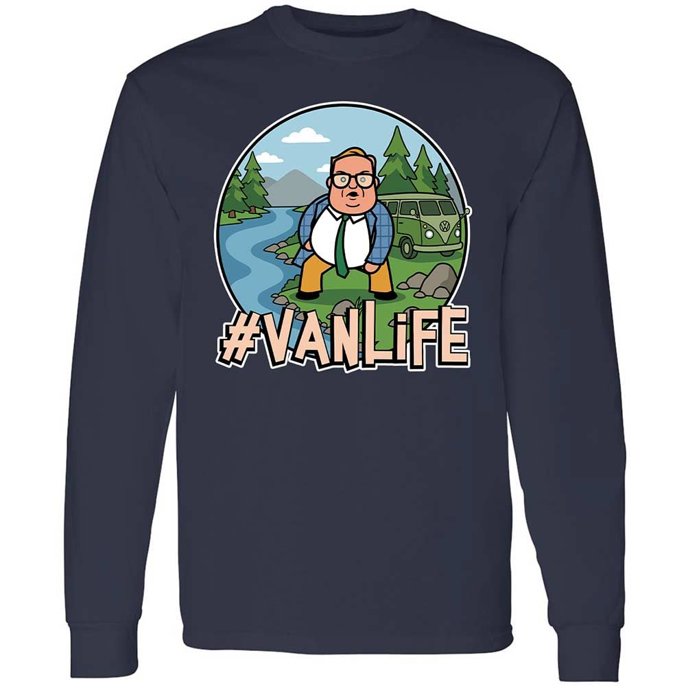 Vanlife living in a van down by the river - Navy - 2