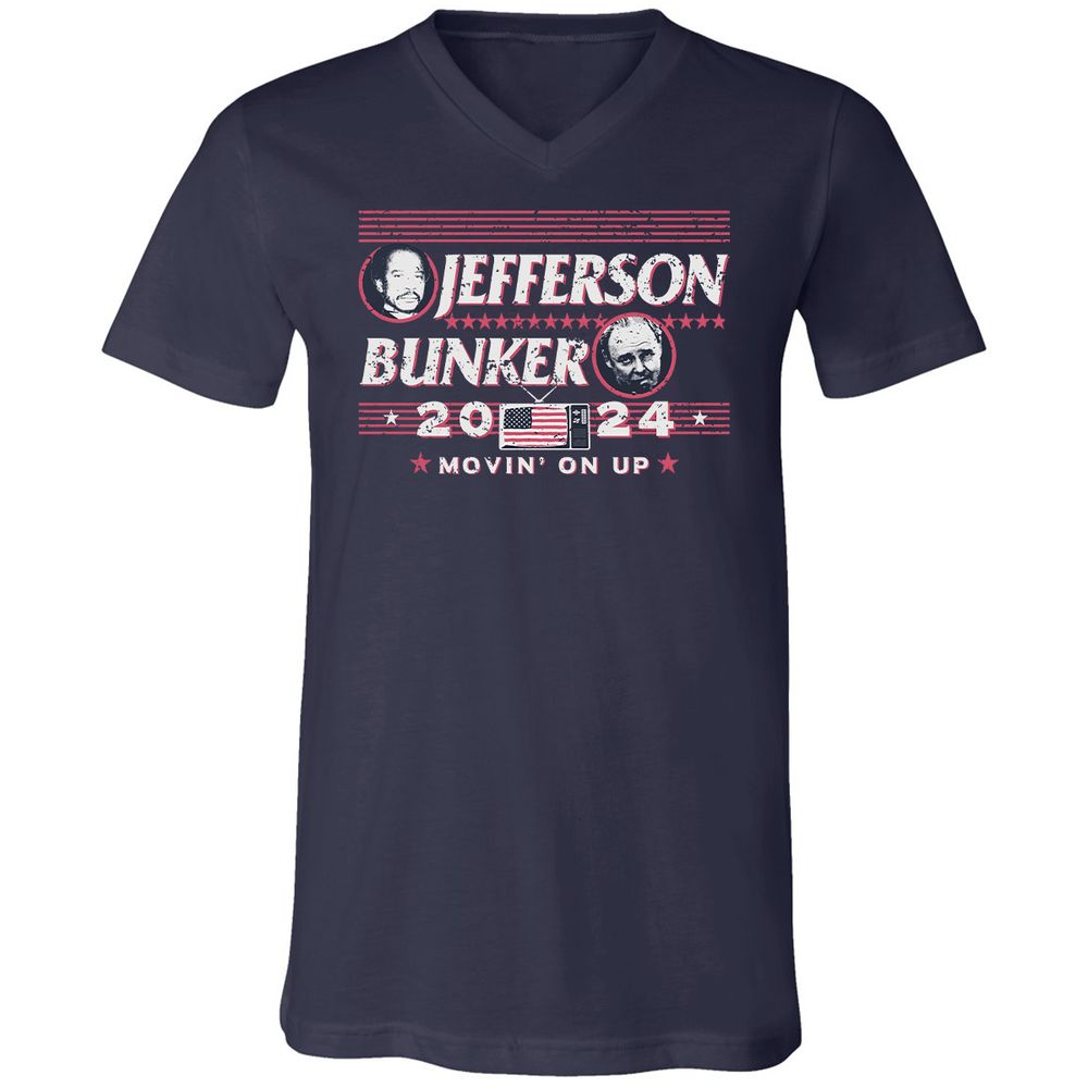 Unisex V-Neck T-Shirt - H4NS4AXM - Navy - 2