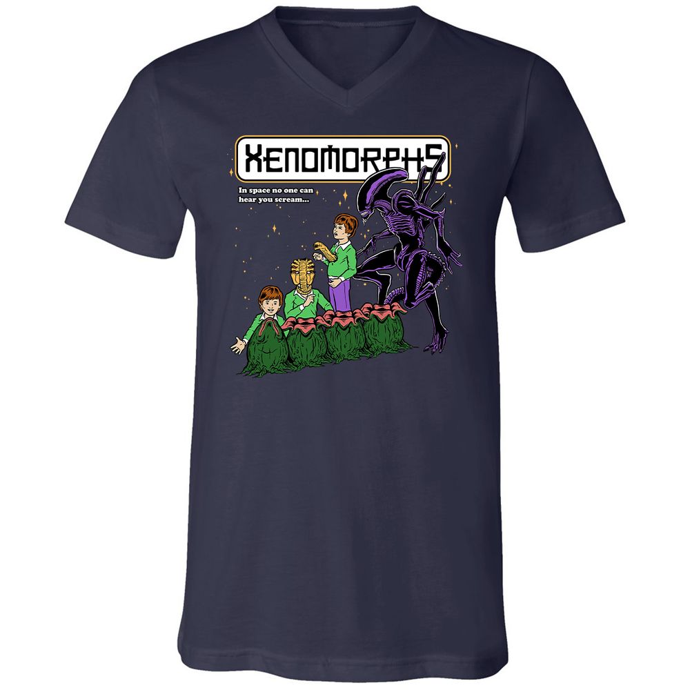 Unisex V-Neck T-Shirt - YP5ZAR22 - Navy - 2