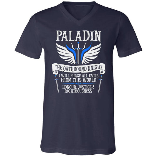 Unisex V-Neck T-Shirt - BW4RZHAN - Navy - 2