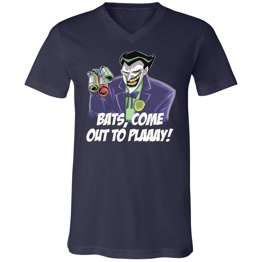 Unisex V-Neck T-Shirt - 9HKHLTE6 - Navy - 2