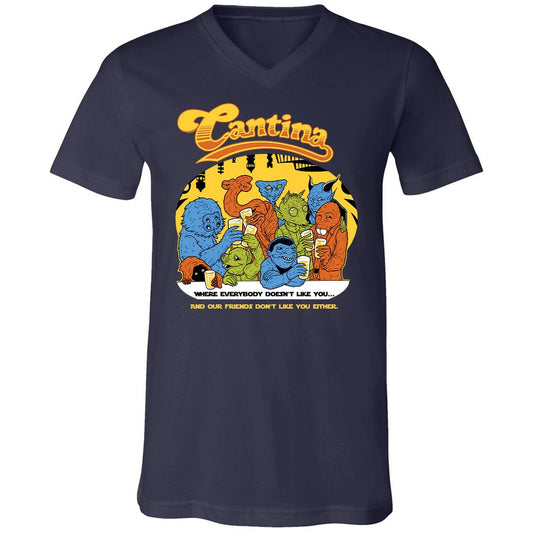 Unisex V-Neck T-Shirt - H28W73HL - Navy - 2