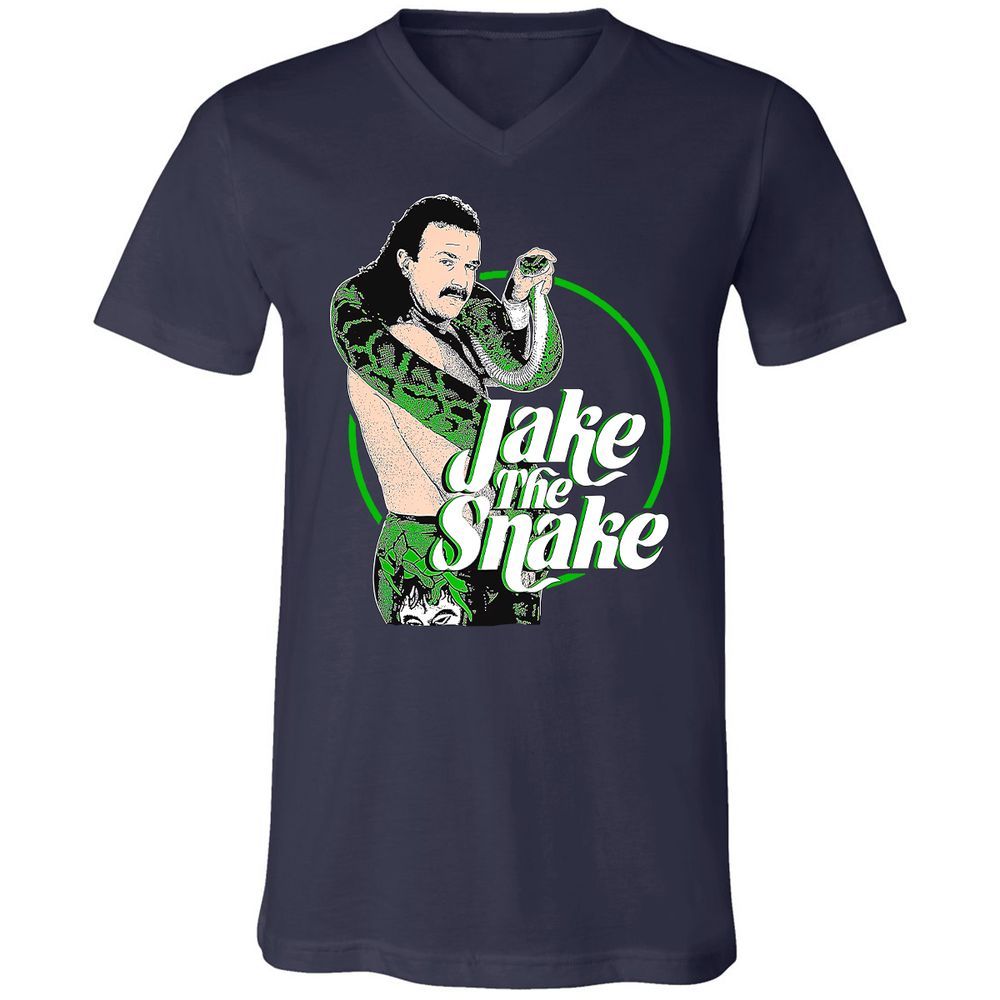 Unisex V-Neck T-Shirt - 93A7UFG5 - Navy - 2