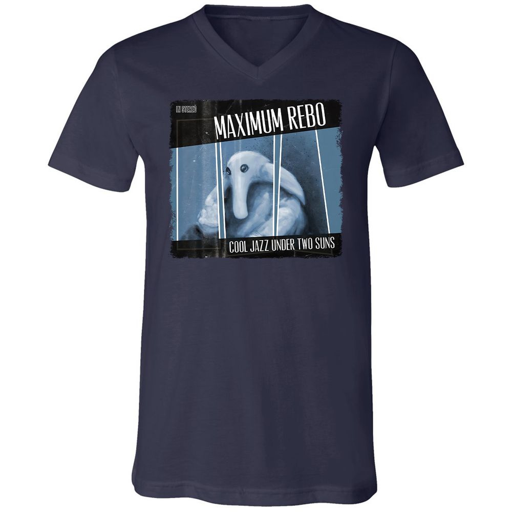 Unisex V-Neck T-Shirt - EHG5AKJB - Navy - 2