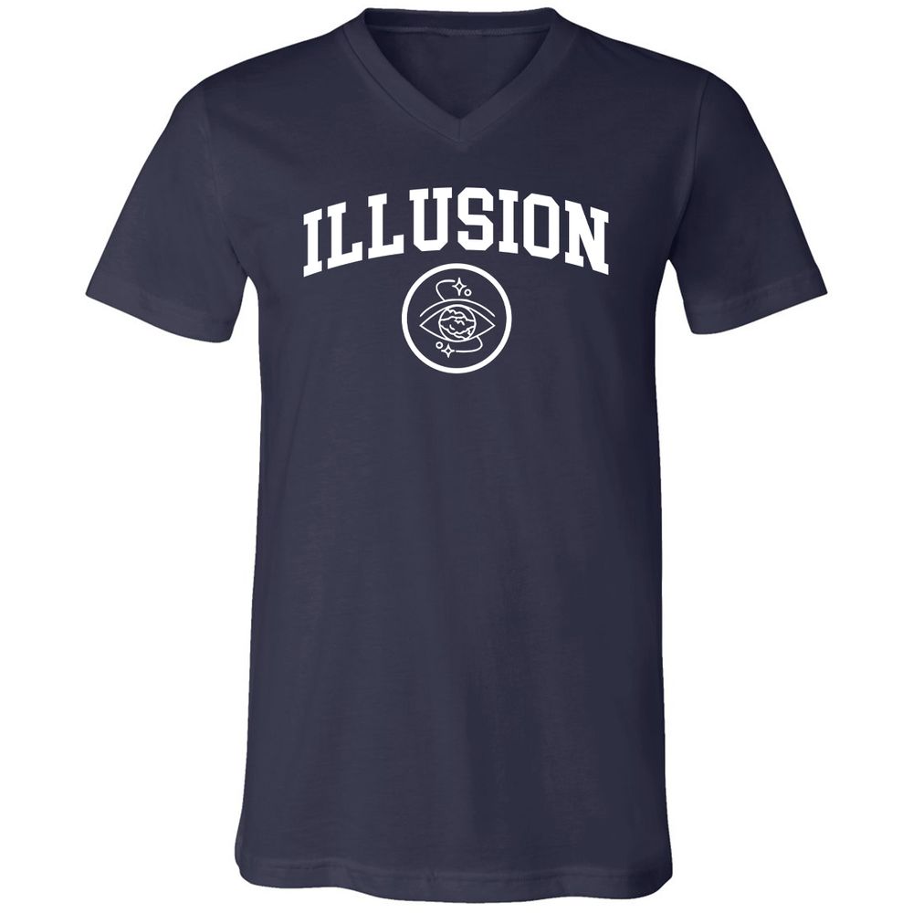 Unisex V-Neck T-Shirt - LVLZUA9Q - Navy - 2