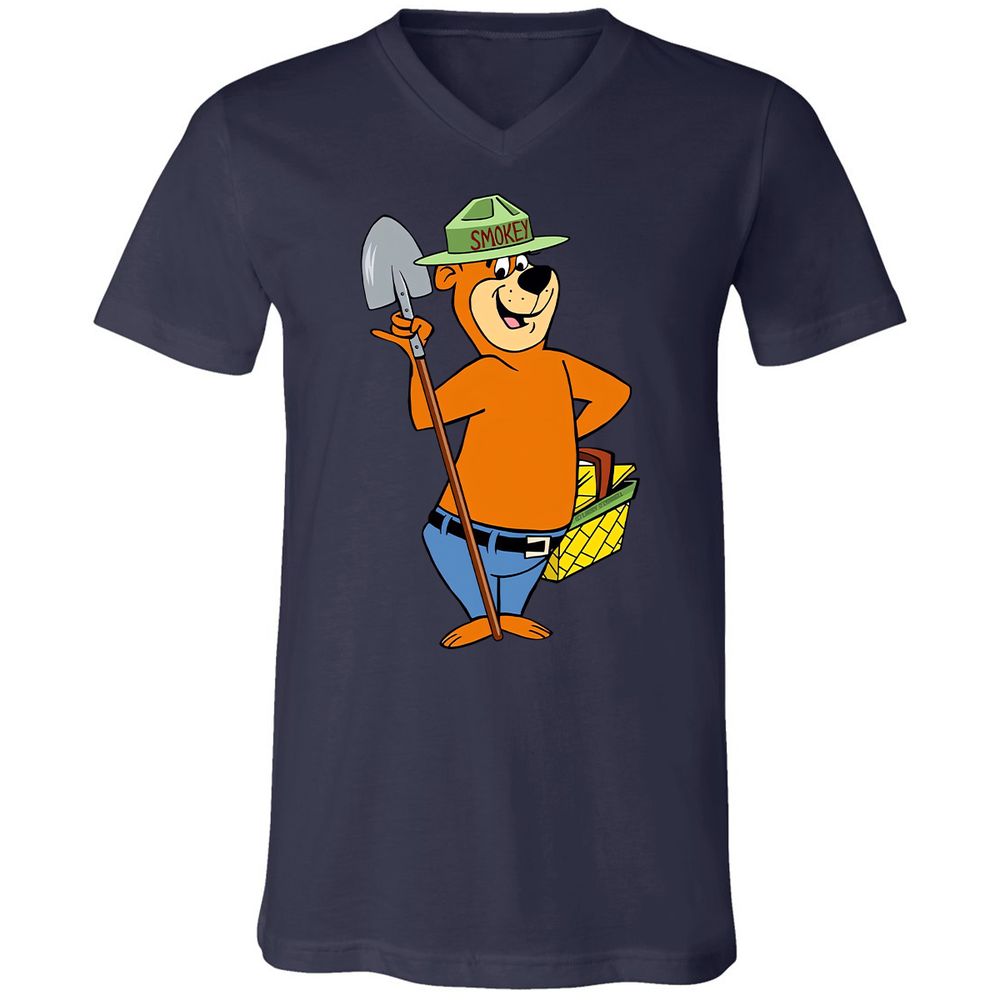 Unisex V-Neck T-Shirt - YSTRPZ4H - Navy - 2