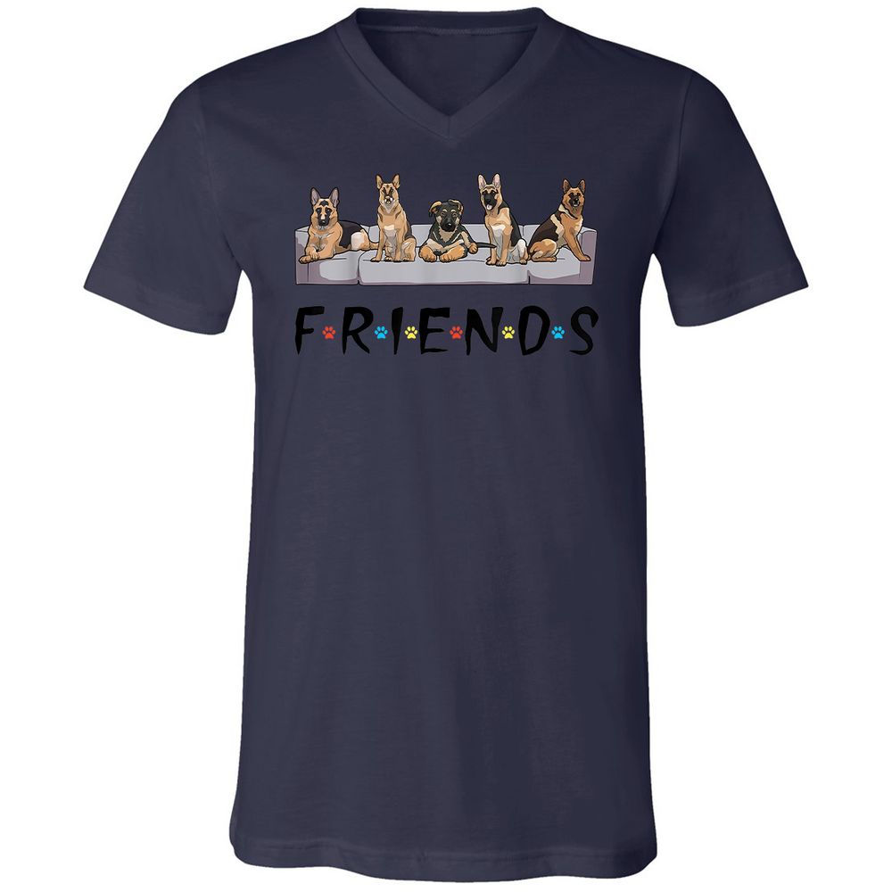 Unisex V-Neck T-Shirt - GMM3Y695 - Navy - 2