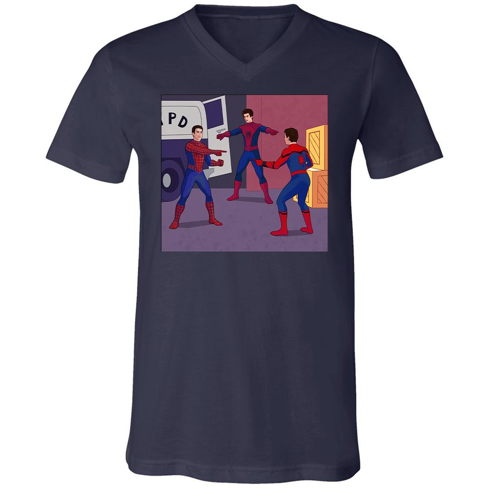 Unisex V-Neck T-Shirt - 368SVHP9 - Navy - 2