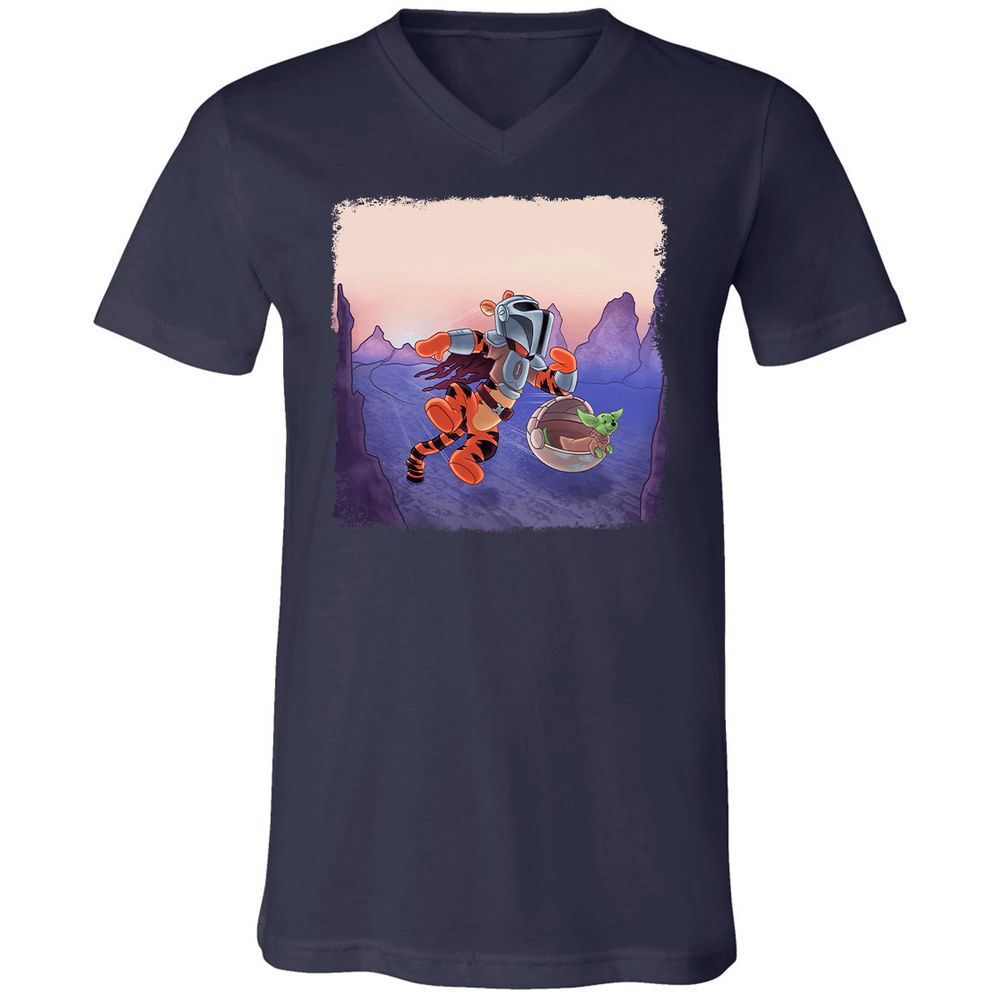 Unisex V-Neck T-Shirt - 38JYX5VU - Navy - 2